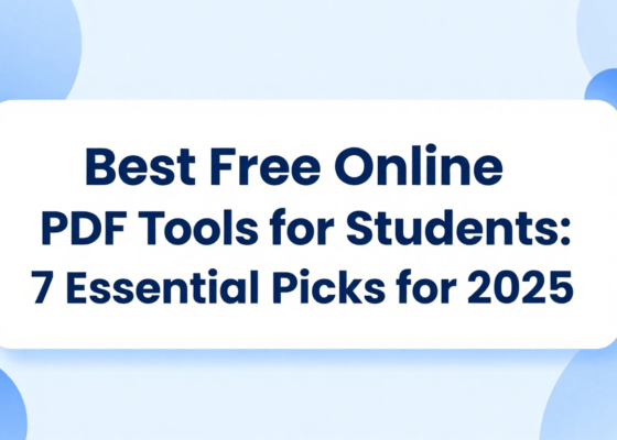 Best Free Online PDF Tools for Students: 7 Essential Picks for 2025